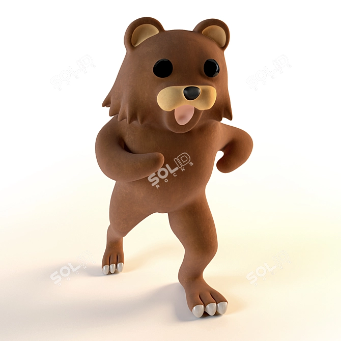Low-poly Model with Fur 3D model image 1