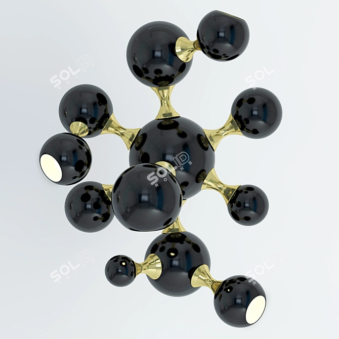 Elegant Atomic Sconce: Illuminate Your Space 3D model image 2