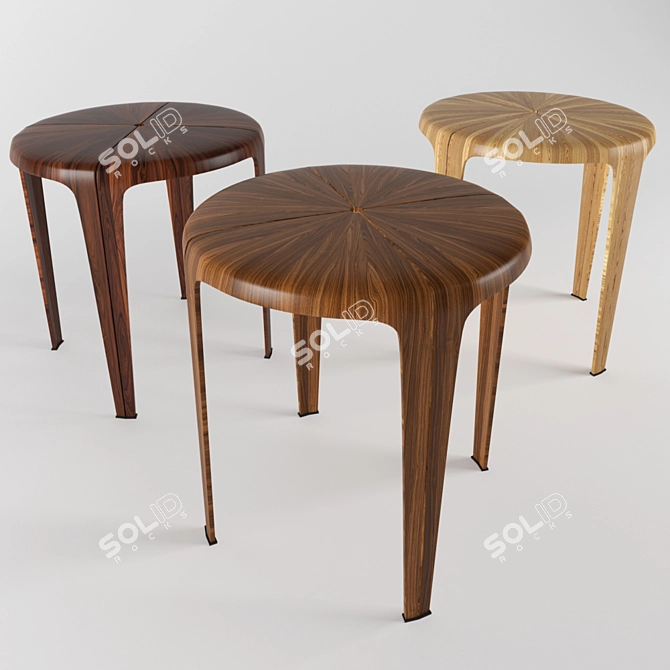 Stylish Modern Side Table 3D model image 1