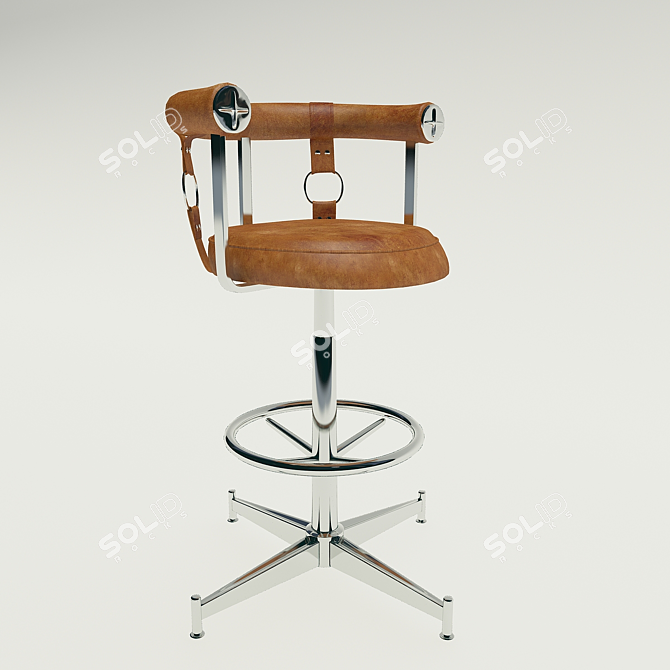 Pim - Stylish and Comfortable Bar Chair 3D model image 1