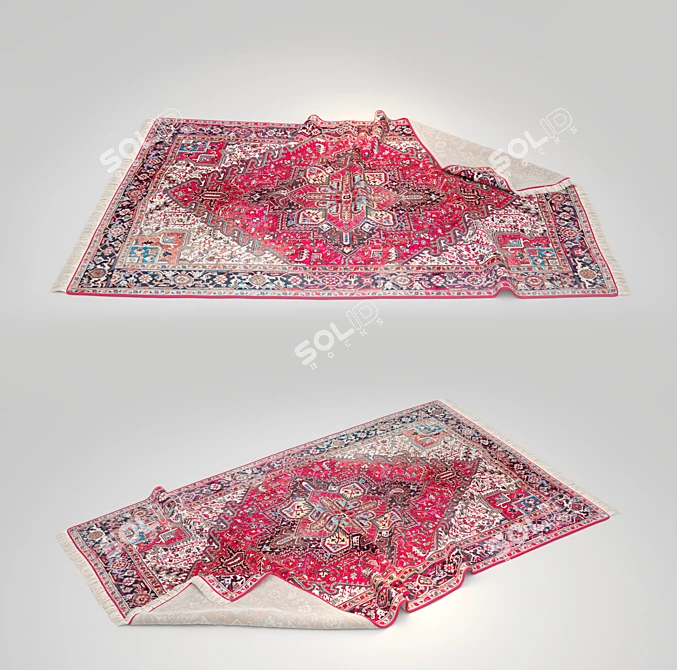 Sarpet Red 3D Rug: 300x180 cm | 800k Polygons 3D model image 1