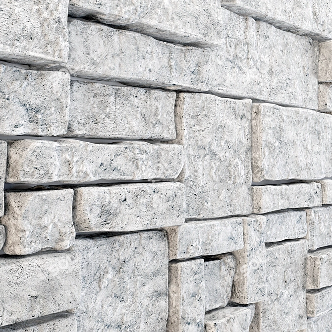 Stone Panel Brick - High-Quality 3D Max Texture 3D model image 2