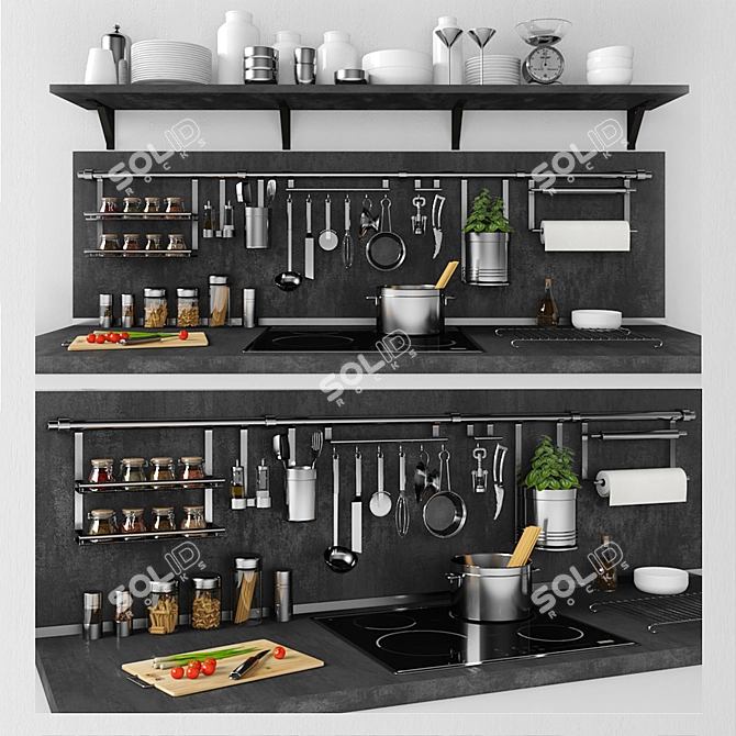 Versatile Kitchen Essentials Set 3D model image 1