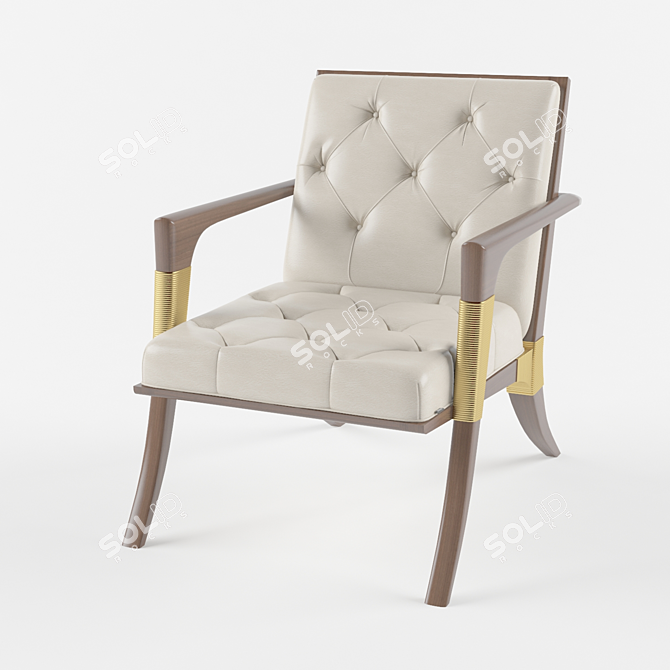 Elegant Comfort Armchair 3D model image 1