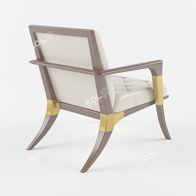 Elegant Comfort Armchair 3D model image 2