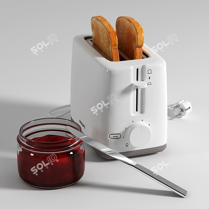 Philips HD2595 Toaster: Perfect Toast Every Time 3D model image 1