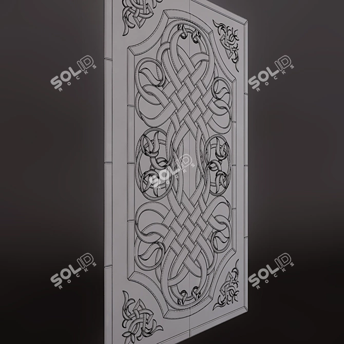 Title: Classic Stained Glass Window 3D model image 3