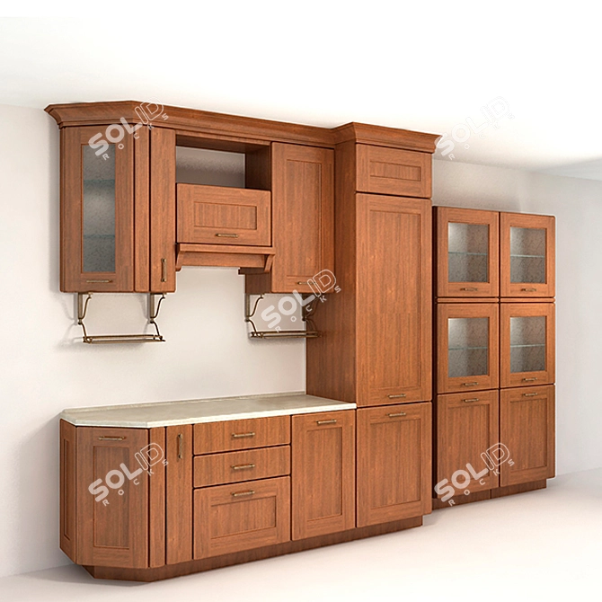 Compact and Stylish: Scavolini Amelie Kitchen 3D model image 3