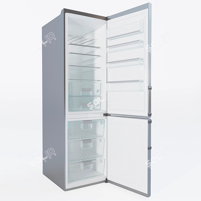 LG GA-B489ZMKZ Refrigerator: Superior Cooling, Spacious Design 3D model image 2