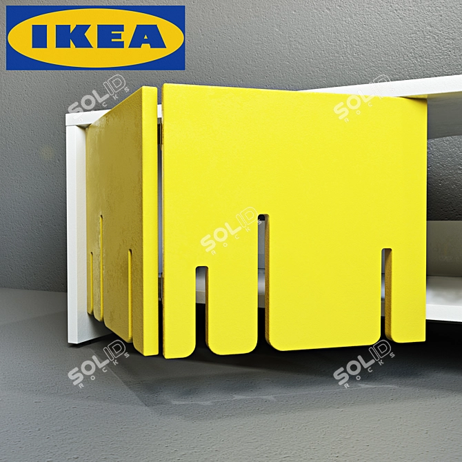 Foldable Doors, Wire Management | IKEA TV Stand 3D model image 3