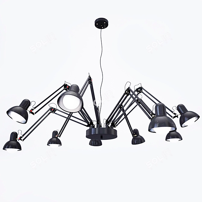 Dynamic 9-Light Dear Ingo Pendant 3D model image 1