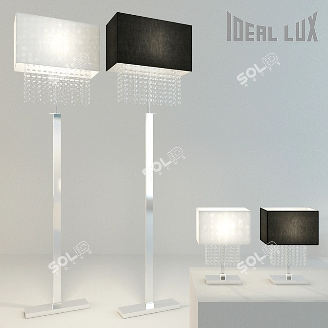 Elegant Floor & Table Lamps 3D model image 1
