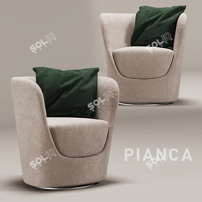 Modern Quads Armchair: OPLA 3D model image 1