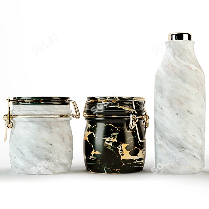 Prized Marble Jar and Bottle 3D model image 1