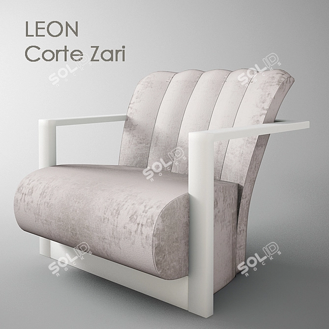 Title:  Elegant Italian Leon Corte Zari Chair 3D model image 1