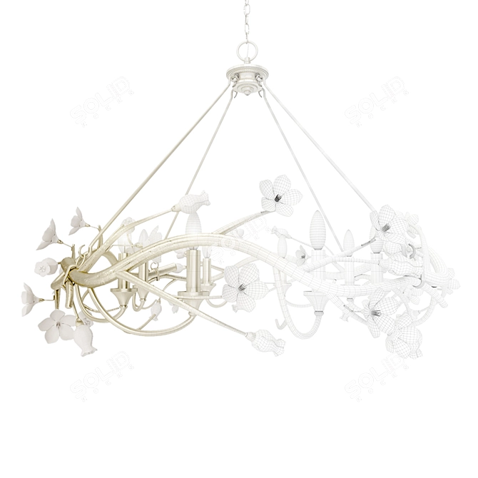 Golden Lighting Aiyana Chandelier - Sleek and Stylish 3D model image 2