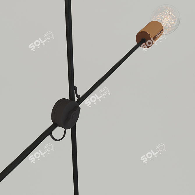 Contemporary Sticks Chandelier 3D model image 2