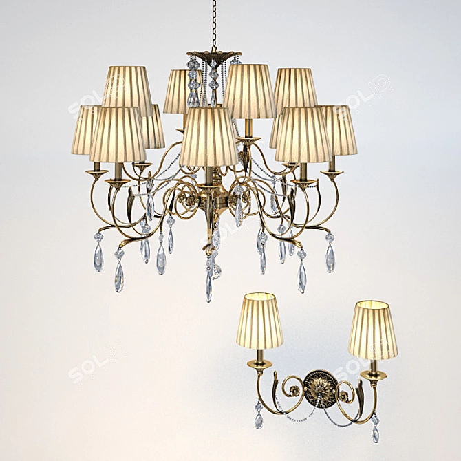 Possoni Chandelier - Elegant Lighting Solution 3D model image 1