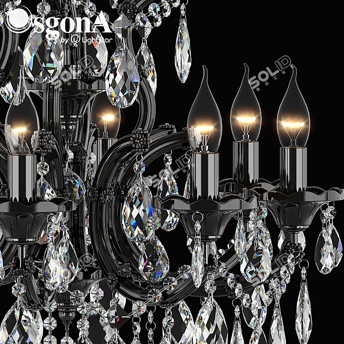 ChampaNero Crystal Pendant Light 3D model image 2