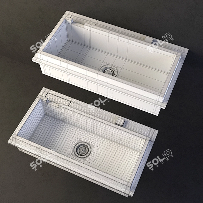 Slim Starck K Washbasin: Elegant and Functional 3D model image 3