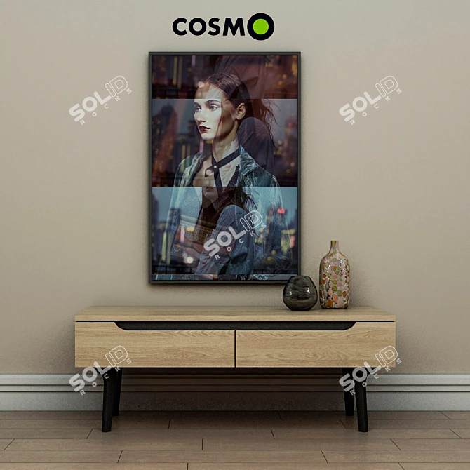 Cosmo Sandy Coffee Table Set 3D model image 1
