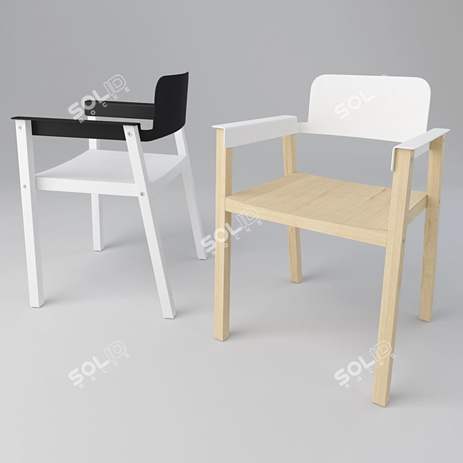 Elegant Penelope Chair: Contemporary Design by Masturzo 3D model image 2