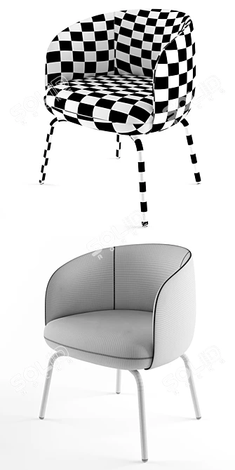 Halle Nest Chair: Nordic Comfort 3D model image 3