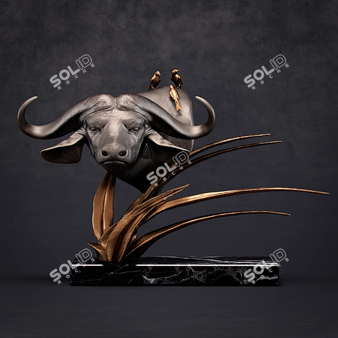 Title: Zbrush Sculpture Buffalo 3D model image 1