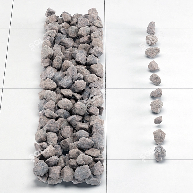 Premium Rock Stone Collection 3D model image 2