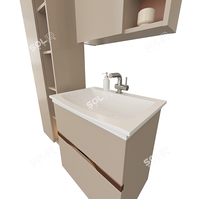 Orell Bathroom Vanity Set 3D model image 2