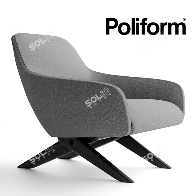 Modern Marlon Poliform Chair 3D model image 2