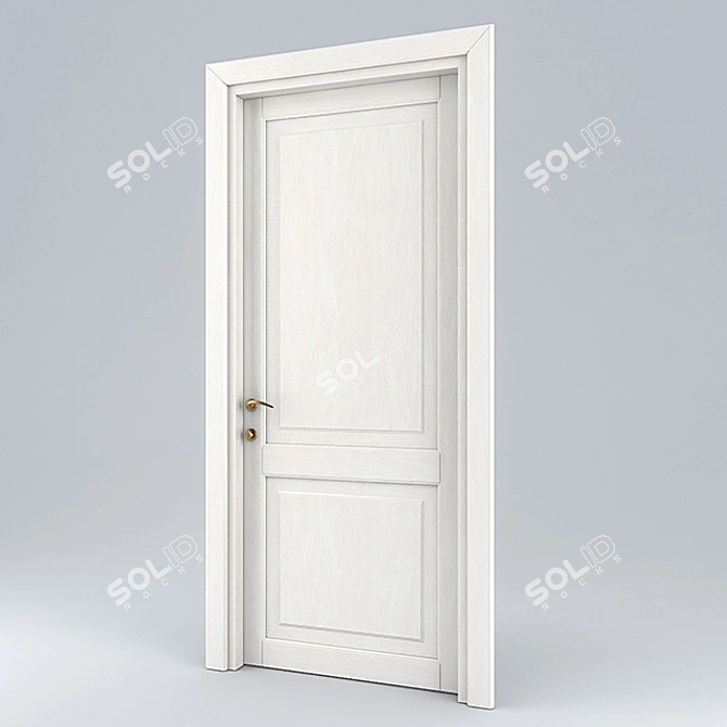 Classic Single-sided Door 3D model image 1