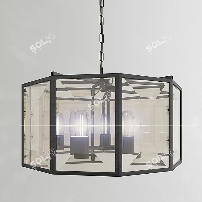 Modern Classic Chandelier: Suspension Rotate 3D model image 1