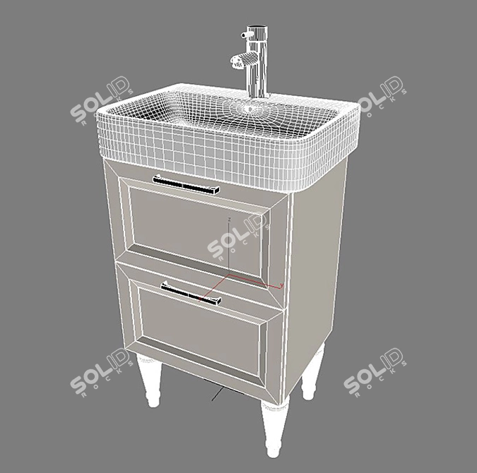 Duravit-Style Sink: Modern Elegance 3D model image 2