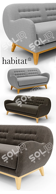 Habitat Balthasar Fabric Sofa 3D model image 2