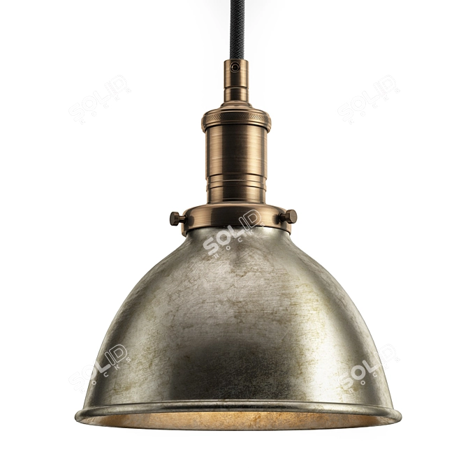 Vintage Industrial Task Pendant 3D model image 2