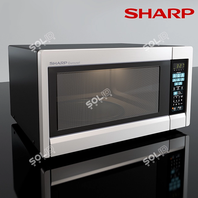 Sharp R-451ZS: Roomy 1.3 Cu. Ft. Microwave 3D model image 1