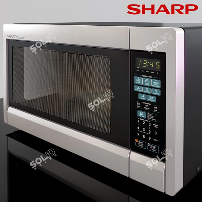 Sharp R-451ZS: Roomy 1.3 Cu. Ft. Microwave 3D model image 2