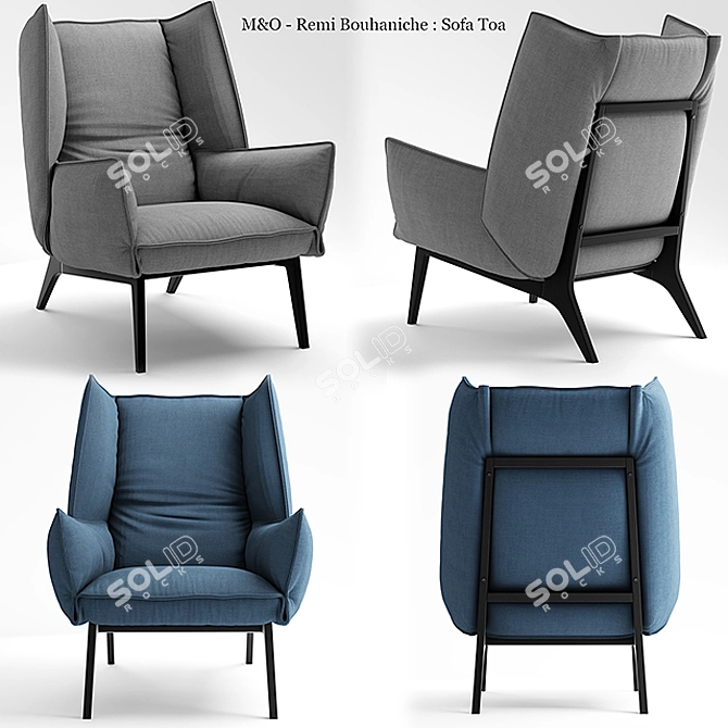 Remi Bouhaniche Armchair: Elegant and Comfortable 3D model image 1