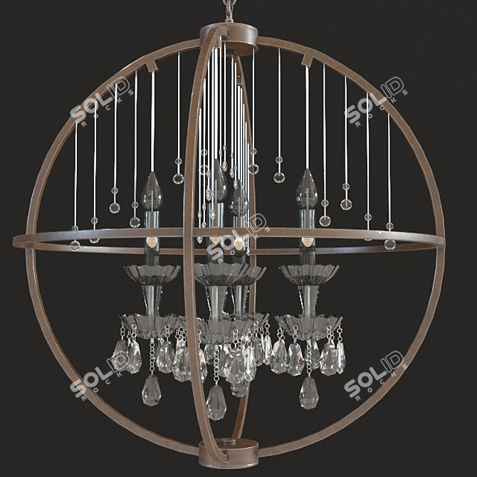 Elegant Gioiello Orbit Pendant 3D model image 3