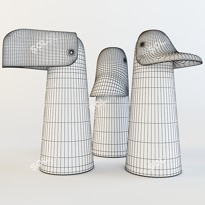 Bosa Bec Ceramic Statuettes 3D model image 3