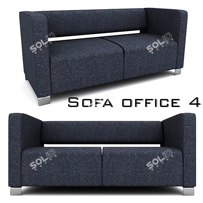 Elegant Office Sofa 3D model image 1