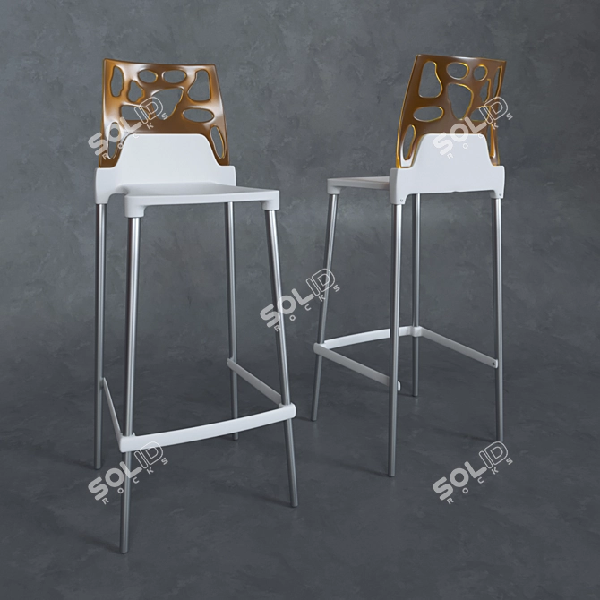 Ego-Rock Fiber-Reinforced Bar Stool 3D model image 1