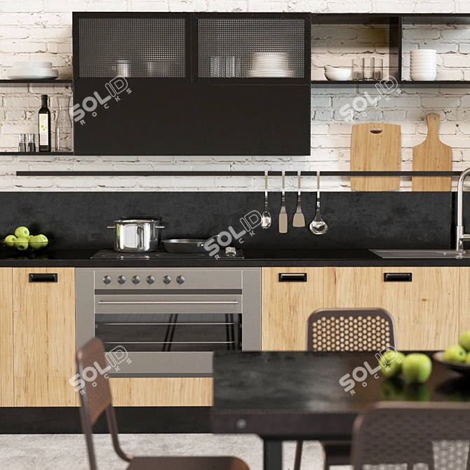 Modern 3D Scavolini Diesel Kitchen 3D model image 3