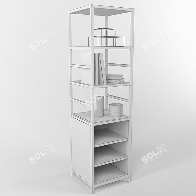 Industrial Loft Shelving 3D model image 3