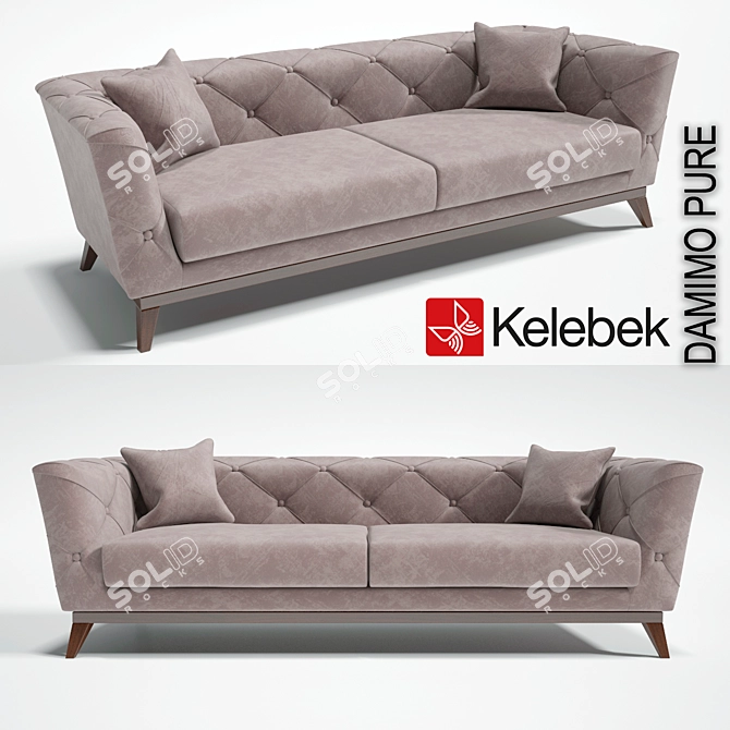 Modern Minimalistic Sofa: Damimo Pure 3D model image 1