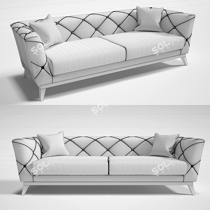 Modern Minimalistic Sofa: Damimo Pure 3D model image 2