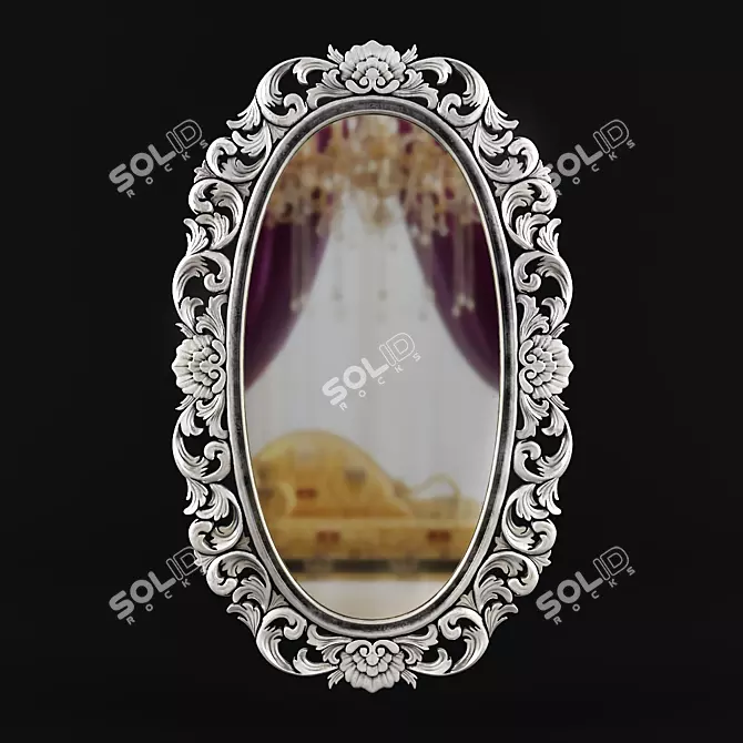 Elegant Indonesian Mirror 3D model image 1