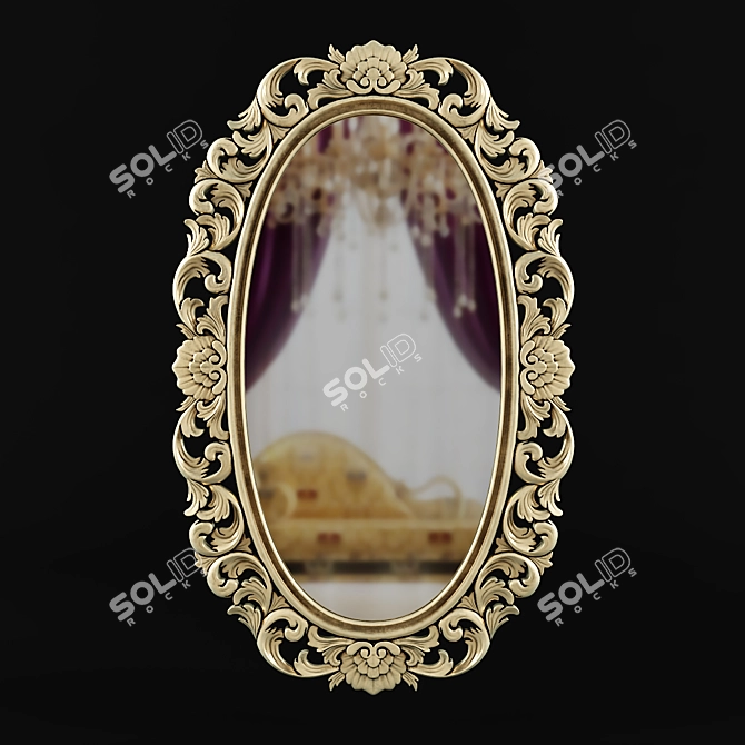 Elegant Indonesian Mirror 3D model image 2