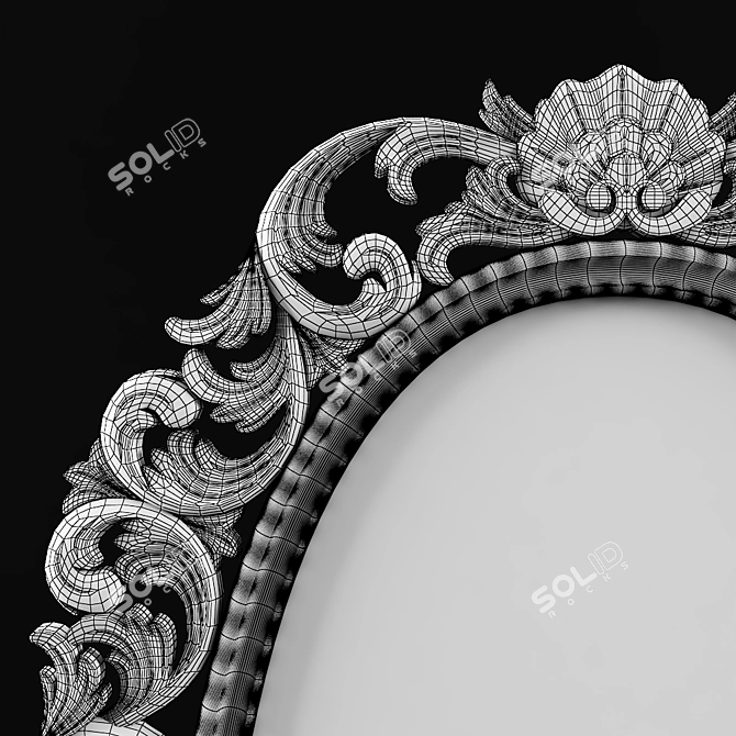 Elegant Indonesian Mirror 3D model image 3